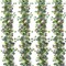Artificial Daisy Garland with 3D Butterfly, Hanging Fake Flowers Greenery Eucalyptus Garland Floral Vines for Wedding Table Home Party Spring Decor